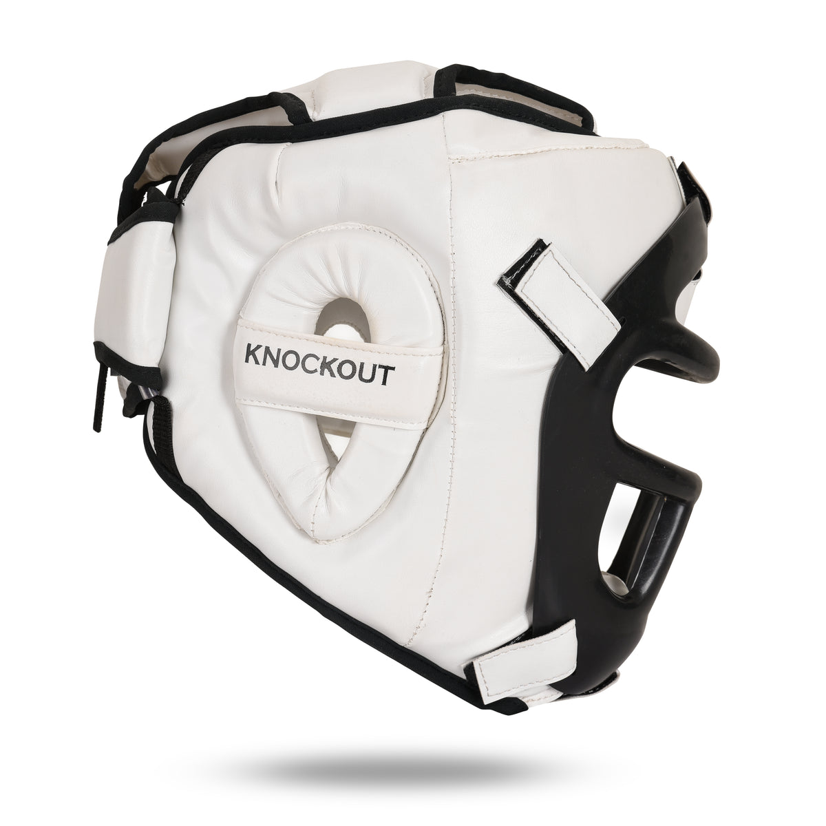 Head Guard with Removable Face Shield - White