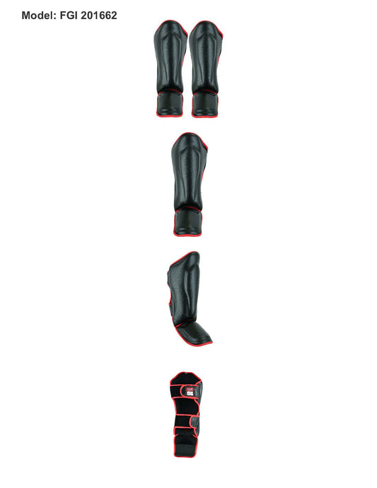 Muay Thai Shin In Step - Black/Red