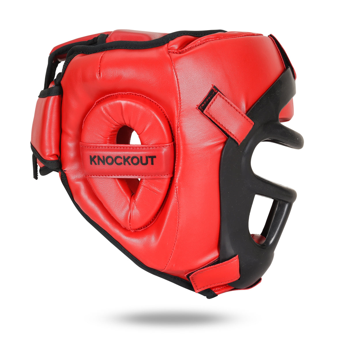 Head Guard with Removable Face Shield - Red